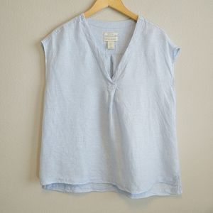 Cynthia Rowley Women's Linen Sleeveless Blouse Sz L